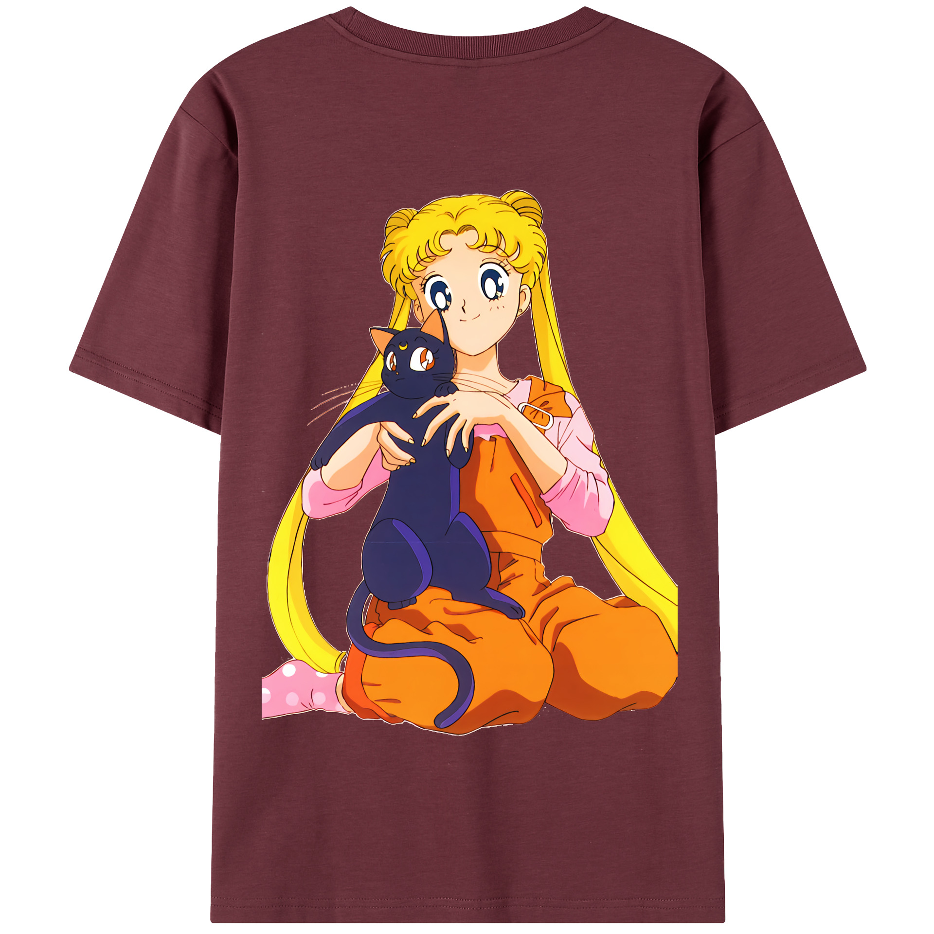 （画像用） 美少女戦士セーラームーン 愛野 美奈子 あいの みなこ Sailor Moon Aino Minako 綿100％半袖Tシャツ（背面プリント）